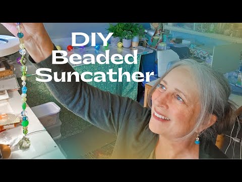 How to Make a Suncatcher from Thrift Store Finds: Beads and Crystals | Turn trash into treasure