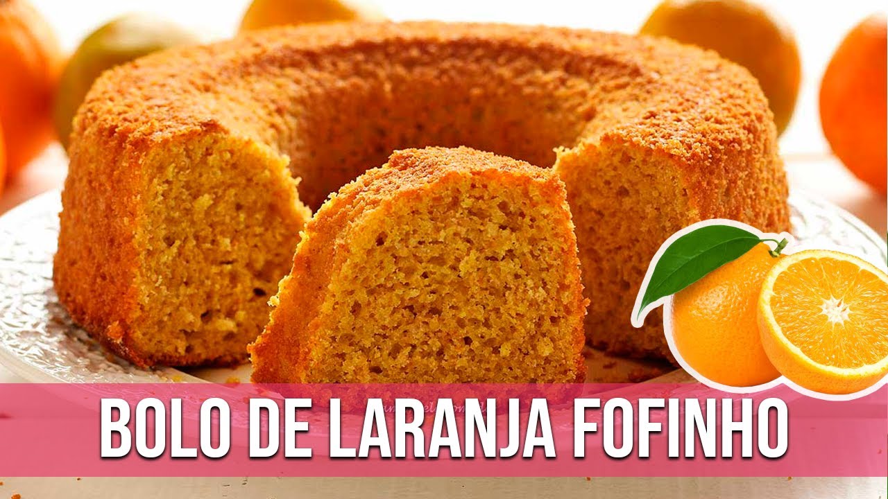 BOLO DE LARANJA FOFINHO SUPER FÁCIL SEM FARINHA DE TRIGO