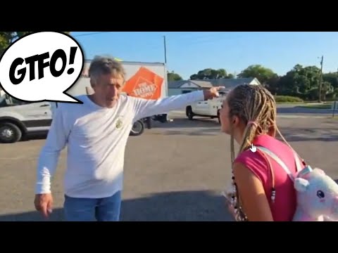 DUMB Girl Confronts PEDO (GETS HEATED)