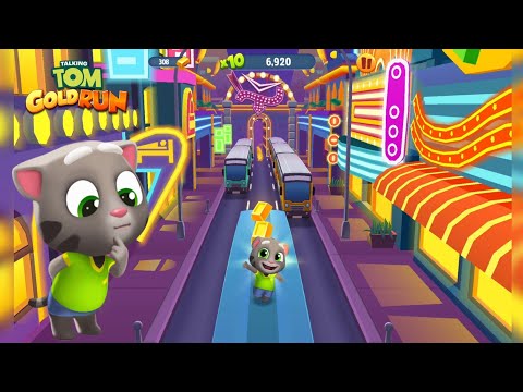 Talking Tom Gold Run Old Version Las Vegas Theme Android Pad Full Screen Gameplay
