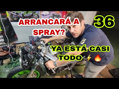36 💚Arrancará a Spray?🔥 Instalación Eléctrica, Escapes, Radiador, aceite, pinzas freno, etc ZXR 750