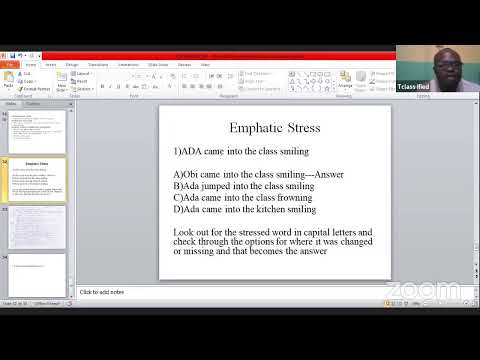 JAMB, WAEC CLASSES, English Emphatic Stress