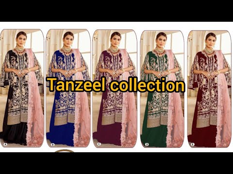 Faux georgette with heavy Emboidery sequence work | Tanzeel collection