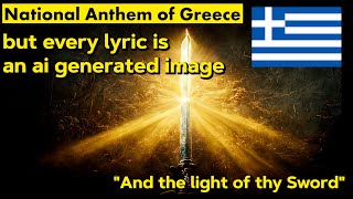 National Anthem of Greece: &quot;Hymn to Liberty&quot; - but every lyric is an AI generated image