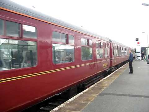 The Cambrian Steam Train leaving Porthmadog Station