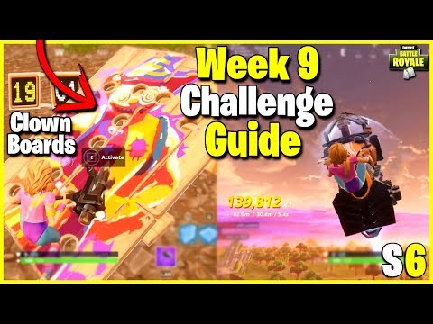 All Carnival Clown Board Locations + 30s Airtime | S6 Week 9 Challenge Guide - Fortnite