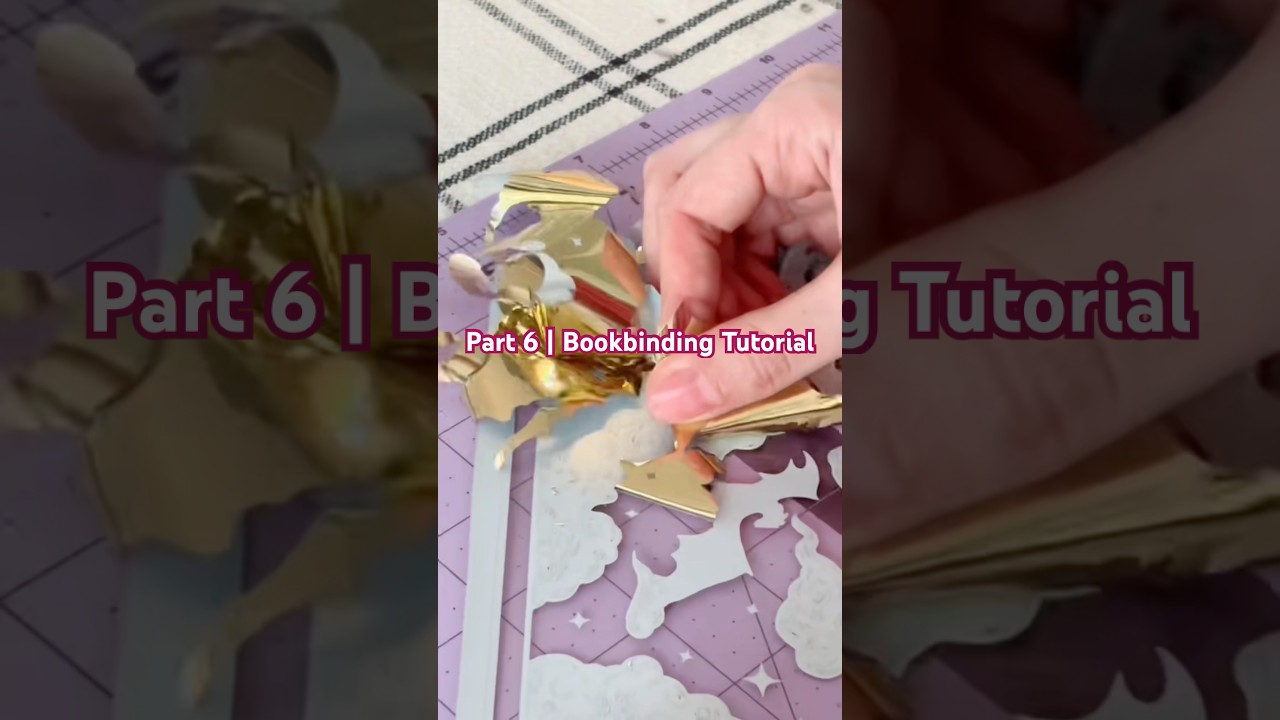 Part 6 | Bookbinding Tutorial - creating your foil design, cutting it with cricut & weeding the foil
