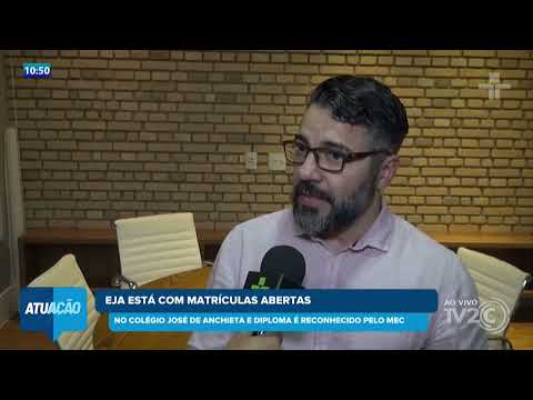 EJA ESTÁ COM MATRÍCULAS ABERTAS - NO COLÉGIO JOSÉ DE ANCHIETA E DIPLOMA É RECONHECIDO PELO MEC