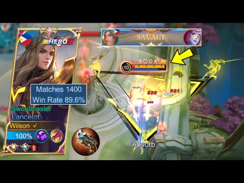 PERFECT SAVAGE!! | NEW LANCELOT INSTANT DELETE 1 SHOT BUILD! 🔥 | AUTO WIN!! ( please try! )