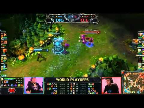 Team Dignitas (DIG) vs Counter Logic Gaming EU (CLG.EU) - League of Legends Playoffs (bad quality)