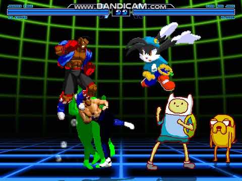 MUGEN Request: Johnny Cage MK2 & T.J Combo Vs Finn & Klonoa V2