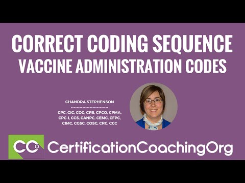Correct Coding Sequence of Vaccine Administration Codes