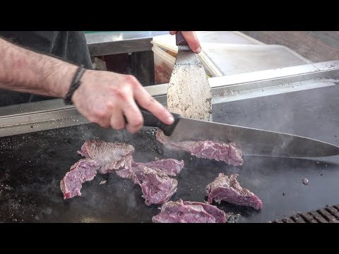 Beef and Lamb Meat on the Grill. Yummy London Street Food