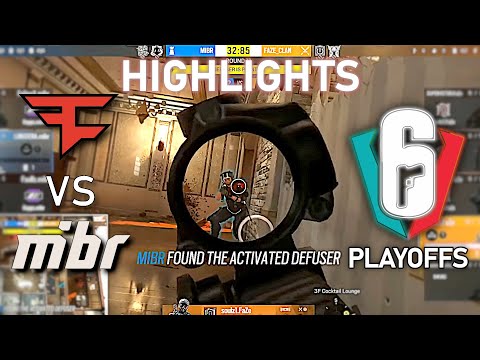 FaZe vs MIBR - HIGHLIGHTS - Playoffs - Six Invitational 2022 - R6 Esport