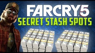 FARCRY 5 - SECRET STASH SPOTS! (PERK POINTS, MONEY &amp; VEHICLE UNLOCKS)