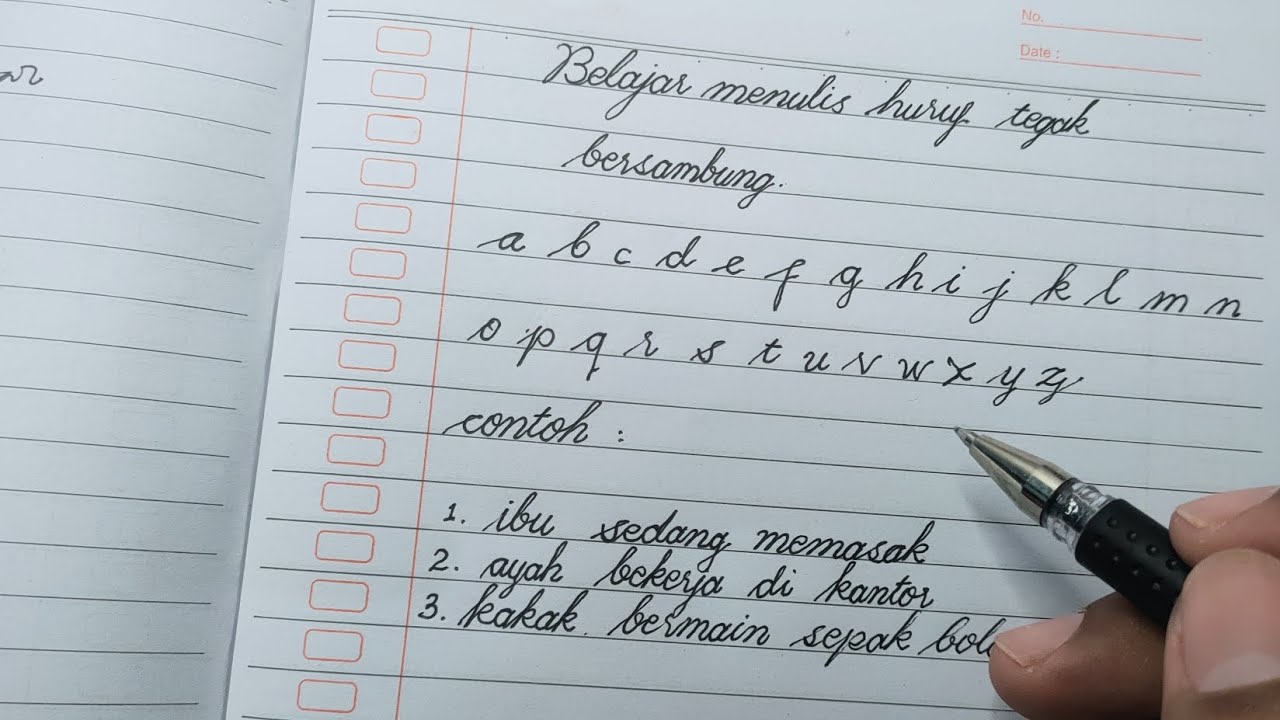 Belajar menulis huruf tegak bersambung | belajar menulis | #learning #handwriting 