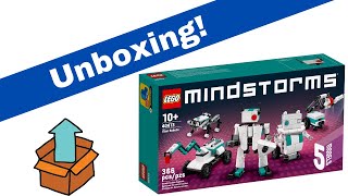 YouTube thumbnail: LEGO Mindstorms Mini Robots Unboxing! Set 40413
