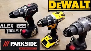 DeWALT DCD791 vs PARKSIDE PERFORMANCE -60NM vs PERFORMANCE 80NM#parksideperformance #dewalt