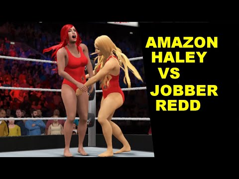 WWE 2K17 Amazon Haley vs Jobber Redd - Iron Baywatch Match