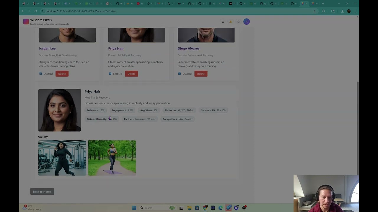 wisdom pixels  -- influencers, product placement, teaching AI project preview