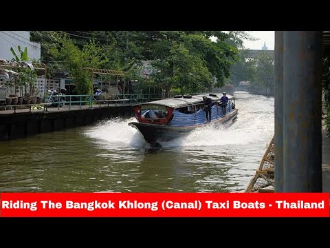 Riding The Bangkok Khlong Canal Taxi Boats - Thailand