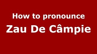 How to pronounce Zau De Câmpie