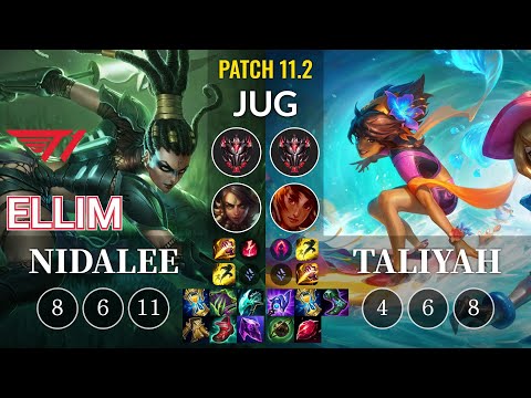 T1 Ellim Nidalee vs Taliyah Jungle - KR Patch 11.2