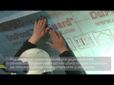 DuPont™ AirGuard® garo izoliacinės plėvelės montavimas