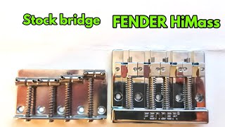 Video thumbnail for Stock bridge vs Fender HiMass IV Bridge Brass - SOUND COMPARISON by Bart FUNK Bass