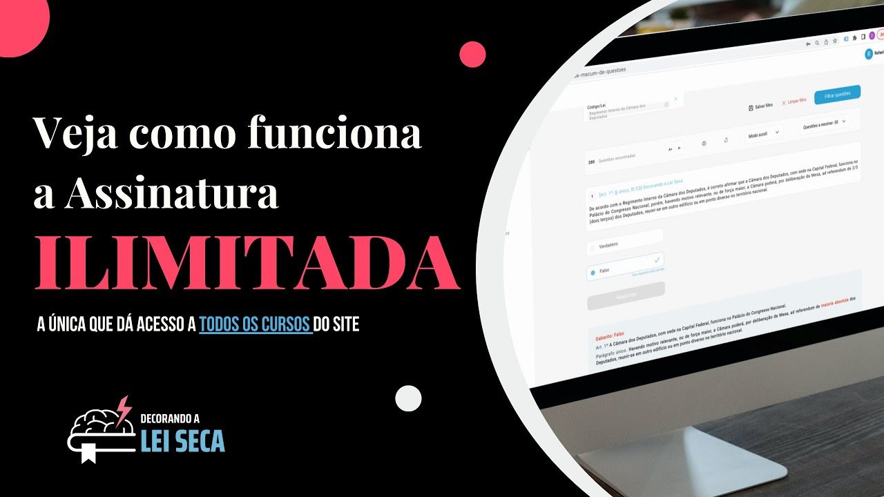 Assinatura Ilimitada - Decorando a Lei Seca: Veja como funciona