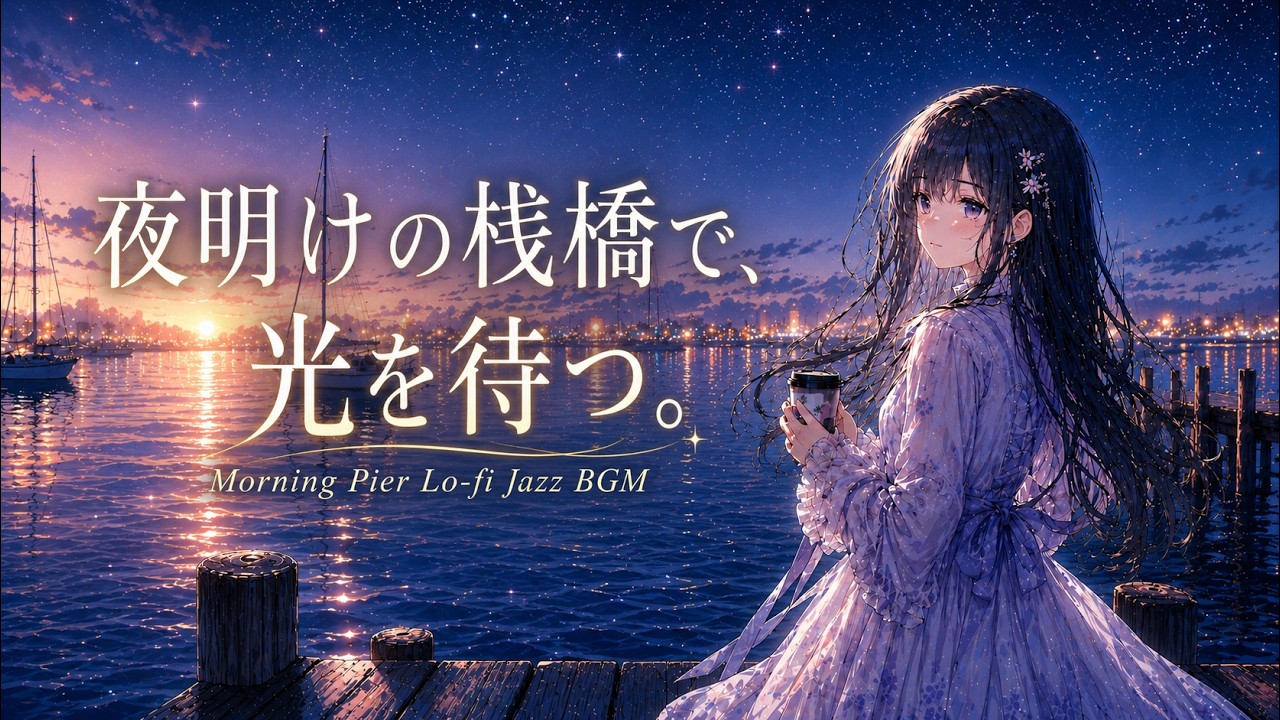 【フリーBGM】夜明けの桟橋で、光を待つ。