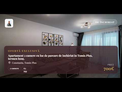 Video Apartament 2 camere cu loc de parcare de inchiriat in Tomis Plus, termen lung.
