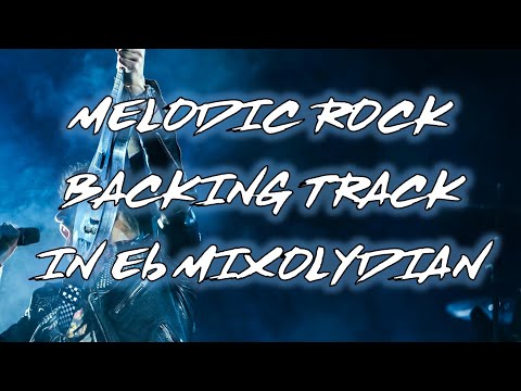Melodic Rock Jam Track in Eb Mixolydian 🎸 Guitar Backing Track