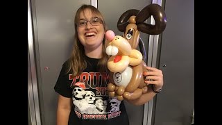 How to balloon twist a dog with buck teeth