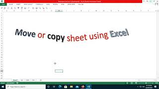 Copy or Move using Excel Functionality