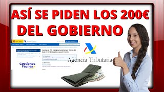 🚀👍COMO HACER BIEN SOLICITUD AYUDA 200€ AGENCIA TRIBUTARIA👀👌 Pedir euros cheque gobierno etoro