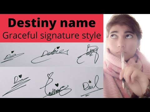 Destiny name signature#graceful signature style# name signature with arooj
