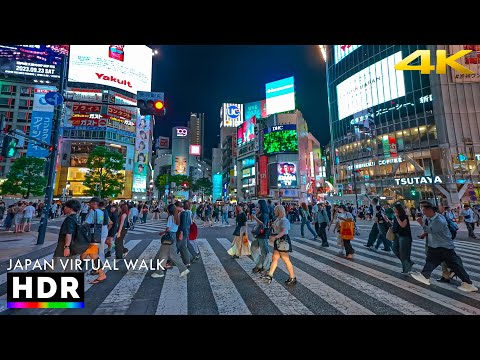 Japan - Tokyo Shibuya night walk • 4K HDR