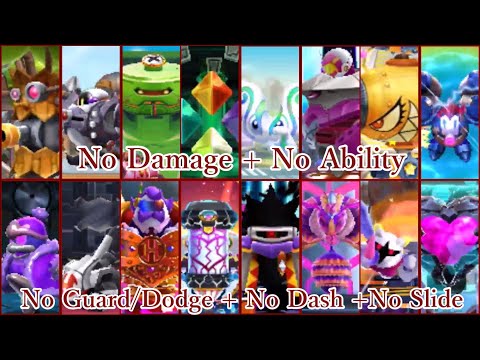 【星のカービィロボボプラネット】初代式ノーダメすっぴん縛りで全ボス撃破/Kirby: Planet Robobot All bosses - No Damege No ability & Guard+