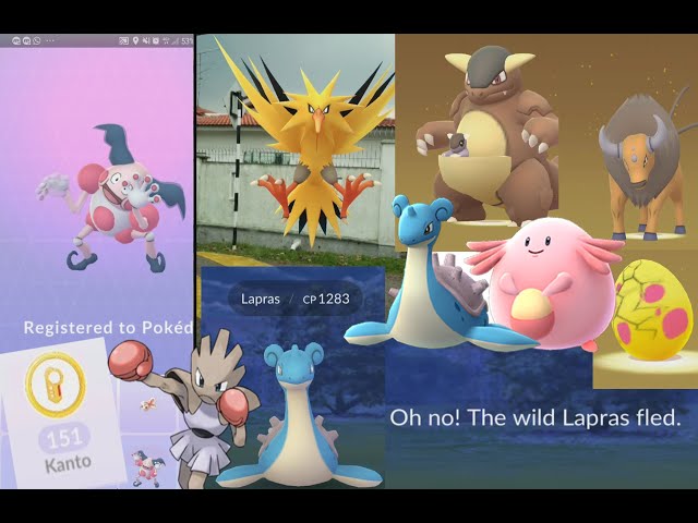 Celebi Vs Lapras Pokemon Go