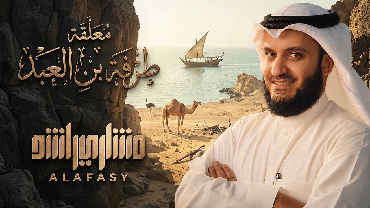 معلقة طرفة بن العبد ( النص المحقق ) مشاري راشد العفاسي  Tarafa Mishary Alafasy