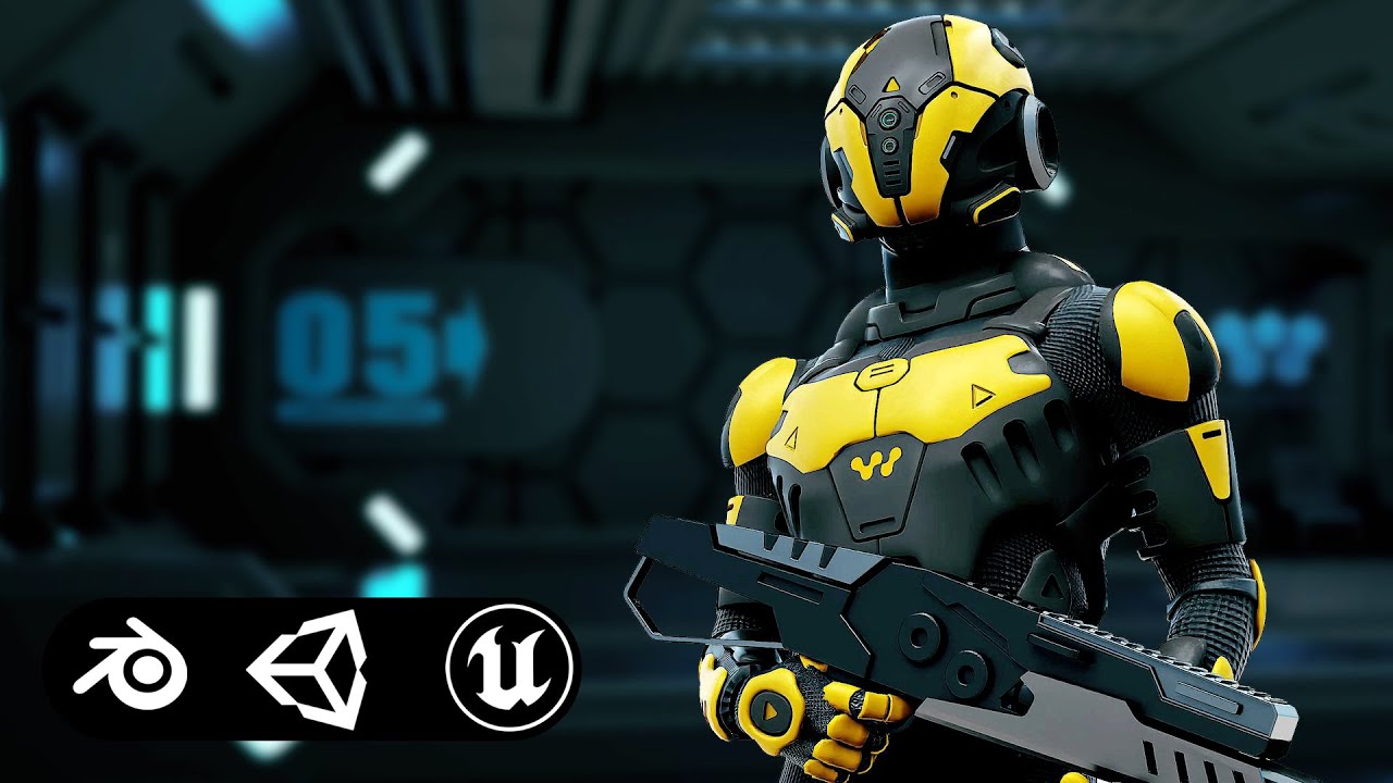 Mecha Soldier-K Auto-Rig Pro Rigged For Mixamo Unreal Engine Unity 3D Model