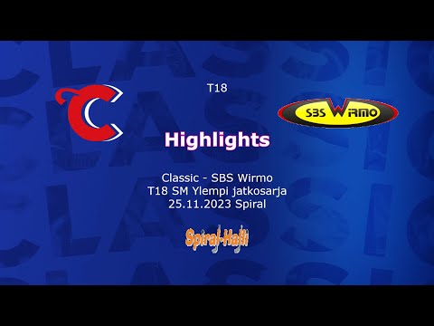 Highlights Classic - SBS Wirmo T18 SM Ylempi jatkosarja 25.11.2023