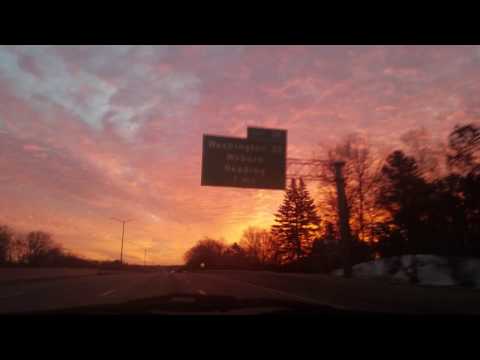 A Stunning Winter Sunrise in Woburn and Burlington MA