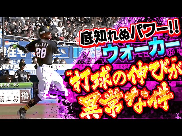 【底知れぬパワー】ウォーカー『逆方向への打球の伸びが異常…フェンス直撃シングルヒット』