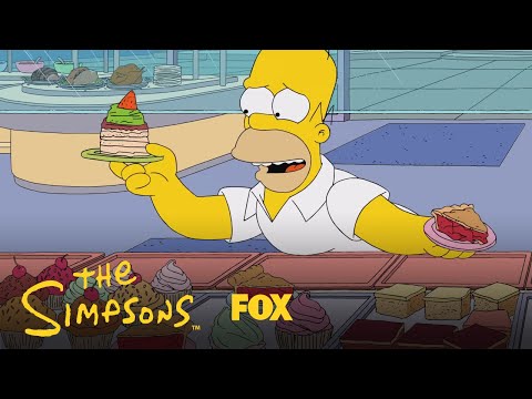 【アニメで英語】無料のフードコートに大興奮　（Homer Raids The Food Court | Season 30 Ep. 5 | THE SIMPSONS）