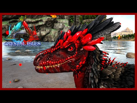 THE CRYSTAL DEINONYCHUS! Ark Deinonychus Taming! Crystal Isles Map! Ep 20!