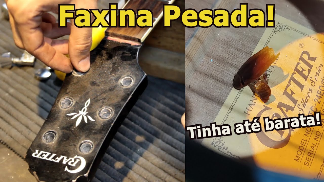 Violão Crafter + " Downgrade" de Captação + Faxina pesada.  Brunelli Luthier