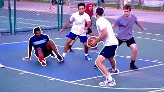 I BROKE HIS ANKLES THEN CAUGHT FIRE! 5v5 PARK BASKETBALL in LA!