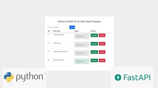 Download the video "Python FastAPI To Do with Jinja2 Template"